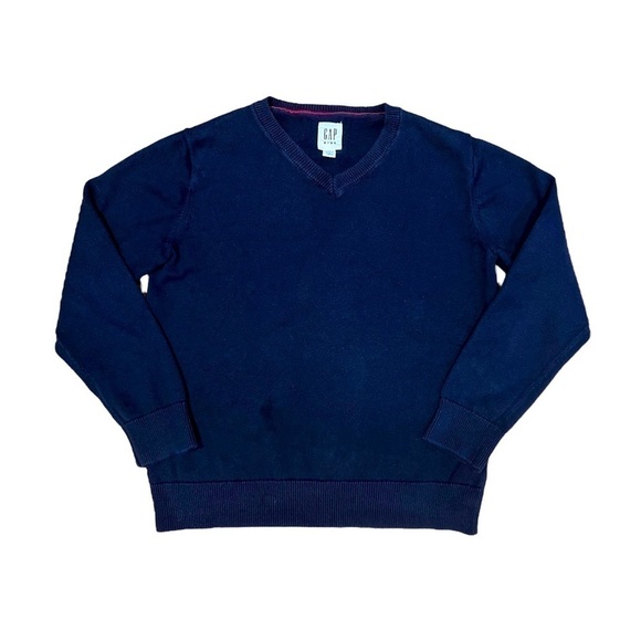 Gap Kids | Navy Blue V-Neck Sweater, Boys Medium - Picture 1 of 2